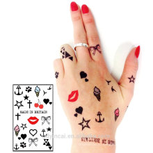 Небольшие Украшения для наклейки рука татуировки,временные палец татуировки с прекрасным дизайном